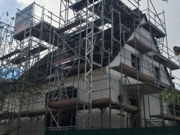 Gallerie Gerüstbau &raquo; Saalfeld Schornsteingerüst 2024